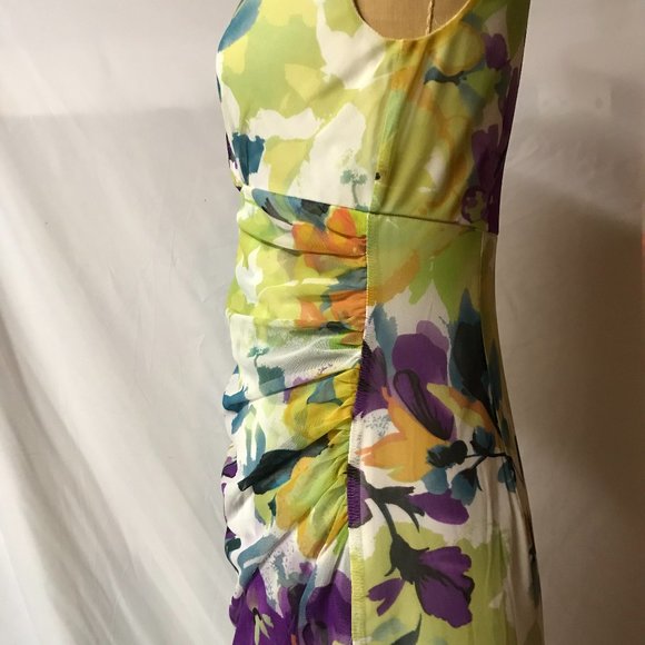 Stunning Floral Structured Sleeveless Dress - Picture 5 of 6